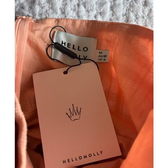 Hello Molly SOFT HEARTS Club Dress In Peach NWT - Picture 6 of 7